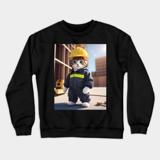 Working cat - Modern digital art Crewneck Sweatshirt